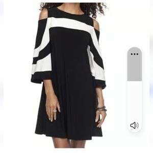 Stunning Nina Leonard dress Black and Ivory Women's XL